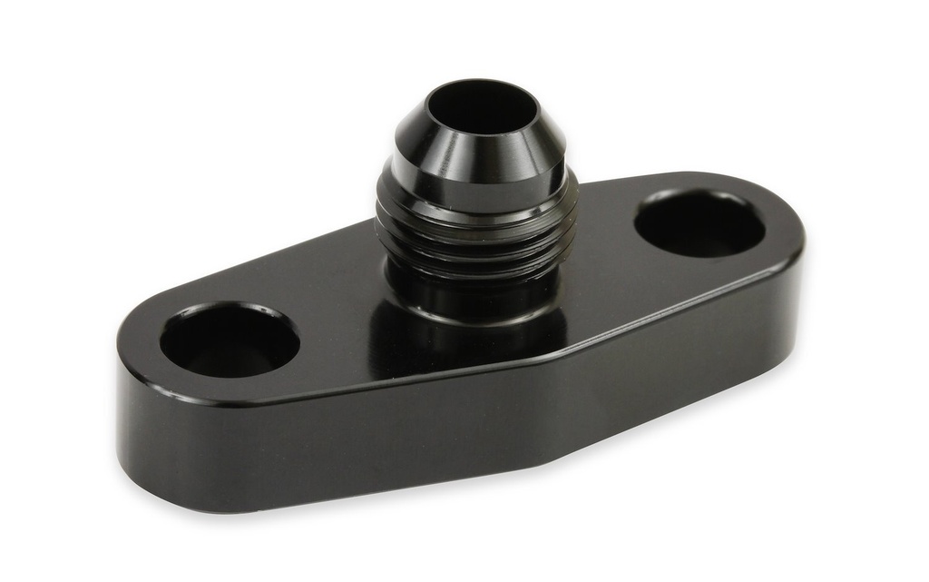 Earl's GT0003ERL: Turbo Oil Supply Flange Fitting [-6 AN Male Flare, Straight]