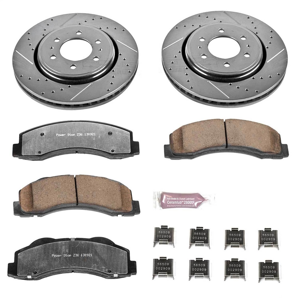 Power Stop K3167-36: Z36 Front Brake Pads & Rotor Kit for Truck and Tow