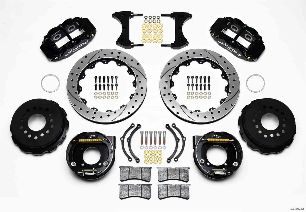 Wilwood 140-12964-D: Forged Narrow Superlite 4R Big Brake Rear Parking Brake Kit