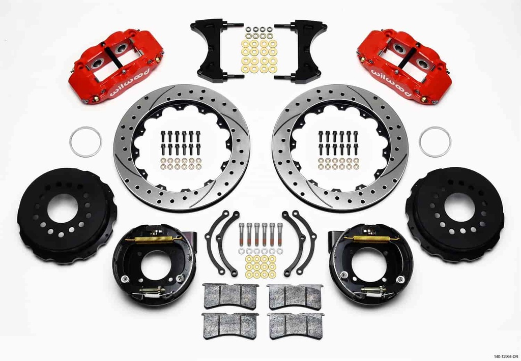 Wilwood 140-12964-DR: Forged Narrow Superlite 4R Big Brake Rear Parking Brake Kit
