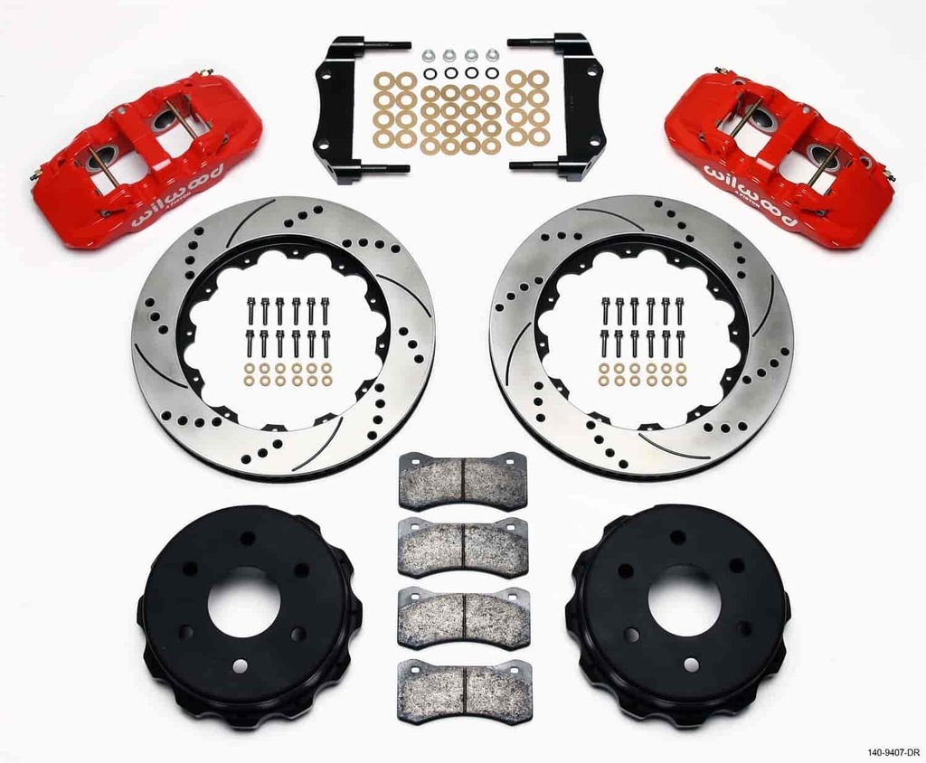 Wilwood 140-9407-DR: AERO4 Big Brake Rear Brake Kit for OE Parking Brake 1999-2016 GM Trucks