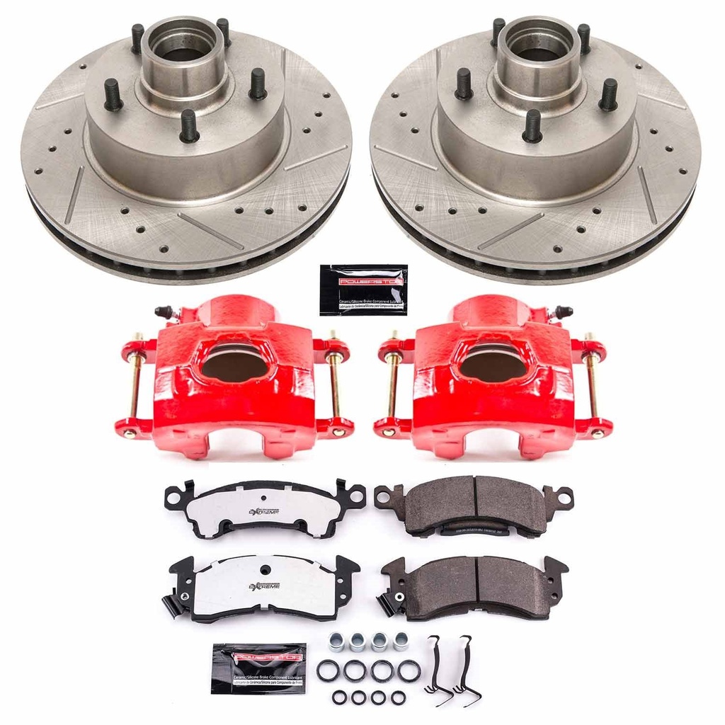 Power Stop KC2908-26: Z26 Extreme Street Warrior Front Brake Kit w/Calipers Fits Select 1979-1990 Chevrolet, Buick, Oldsmobile, Pontiac Models
