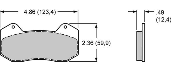 Wilwood 150-28-6712K: 150-28-6712K Smart Pad BP-28 Brake Pads