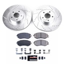 PowerStop Z23 Evolution Sport Brake Upgrade Kits K6082 Iron, Drilled/Slotted, Carbon Fiber Ceramic Pad Toyota 86