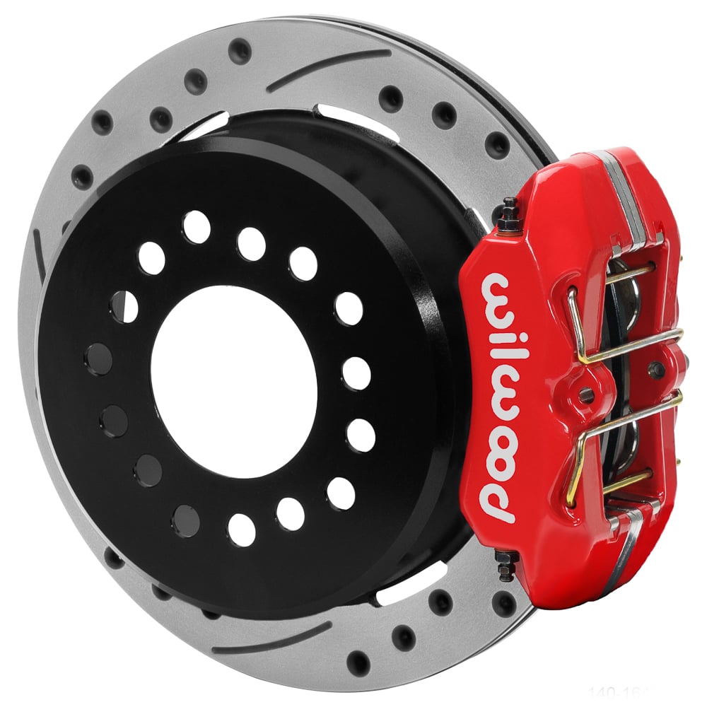 Wilwood 140-17120-DR: 140-17120-DR Forged Dynapro Low-Profile Rear Parking Brake Kit for Select 1978-1988 GM Cars w/7.625 in. Rear Axle (Red)