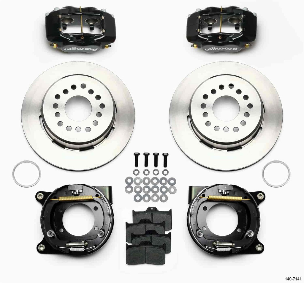 Wilwood 140-7141: Forged Dynalite Rear Parking Brake Kit Stock C-Clip 12 Bolt