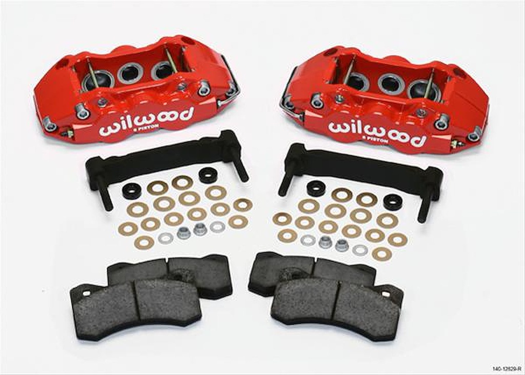 Wilwood 140-12629-R: AERO6 Front Caliper and Bracket Upgrade Kit 1997-2013 Chevy Corvette