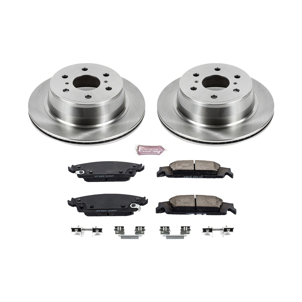 Power Stop KOE6562: 1-Click Daily Driver Brake Kits Rear OE Replacement Rotors Z16 Ceramic Scorched Brake Pads