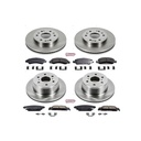 Power Stop KOE6560: 1-Click Daily Driver Brake Kits Front & Rear OE Replacement Rotors Z16 Ceramic Scorched Brake Pads