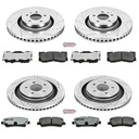 Power Stop K6805-26: Street Warrior Brake Upgrade Kit Cross-Drilled and Slotted Rotors Z26 Extreme Street Performance Bra