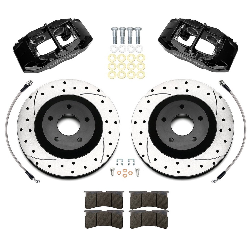 Wilwood 140-17671-D: 140-17671-D SLC56 Front Brake Kit for 2005-2013 Chevrolet Corvette [Black Powder-Coated Calipers]