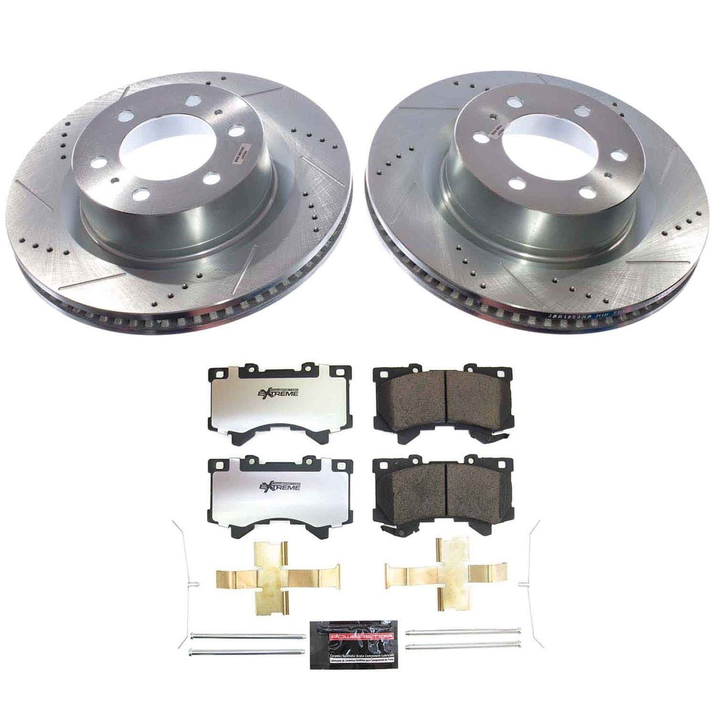 Power Stop K8932-36: K8932-36 Z36 Truck & SUV Carbon-Fiber Ceramic Brake Pad & Drilled & Slotted Rotor Kit