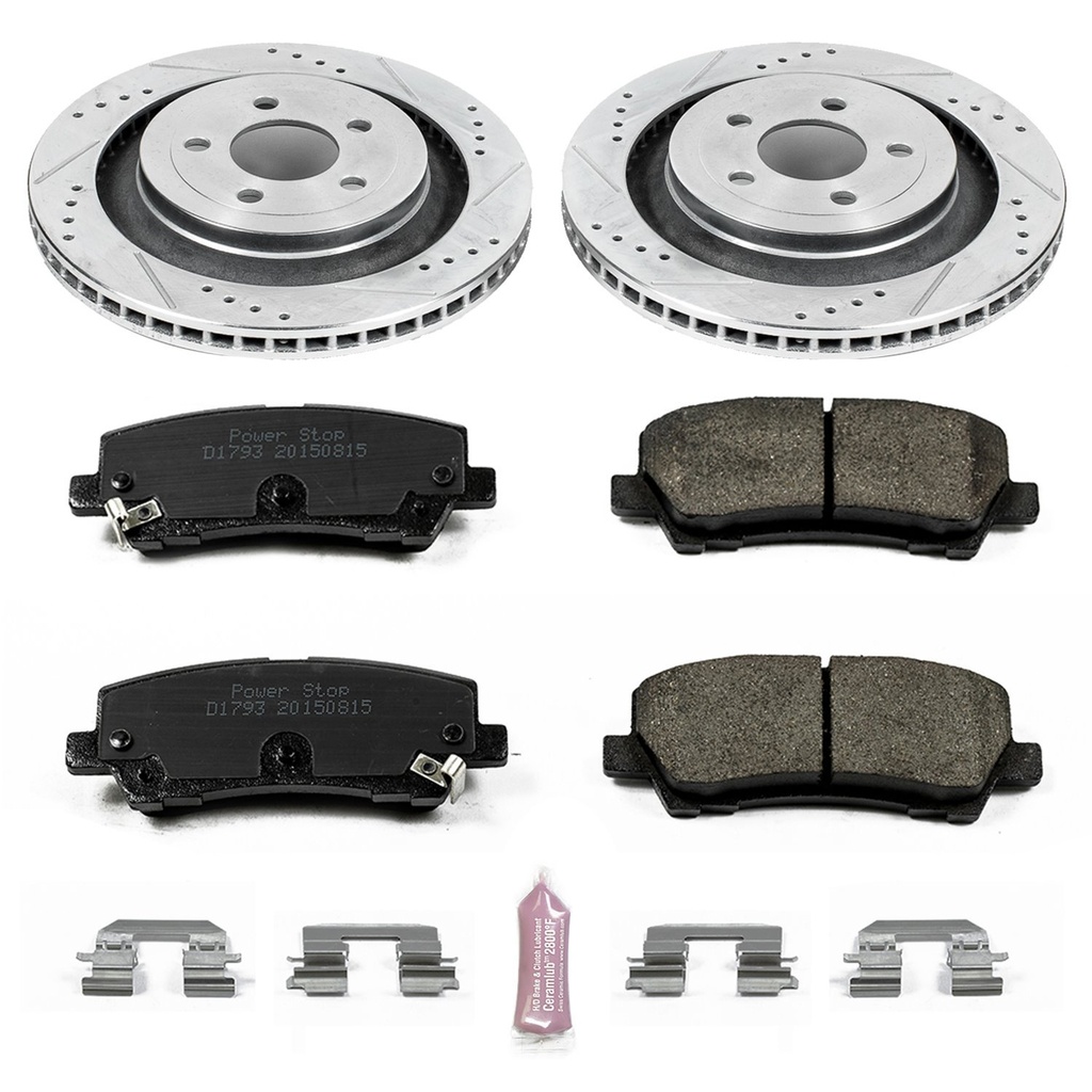 Power Stop K6812: Z23 Rear Brake Pads & Rotor Kit for 2015-2018 Ford Mustang EcoBoost and GT