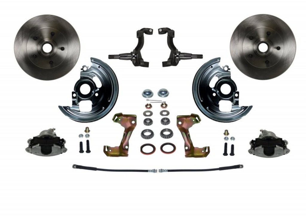 Leed Brakes FC1006SM: Chevy II/Nova Front Disc Brake Conversion Kit w/Stock Height Spindles