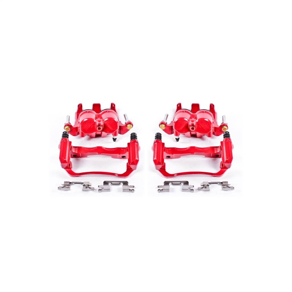 Power Stop S3122A: Performance Front Brake Calipers Powder Coated Red Pair