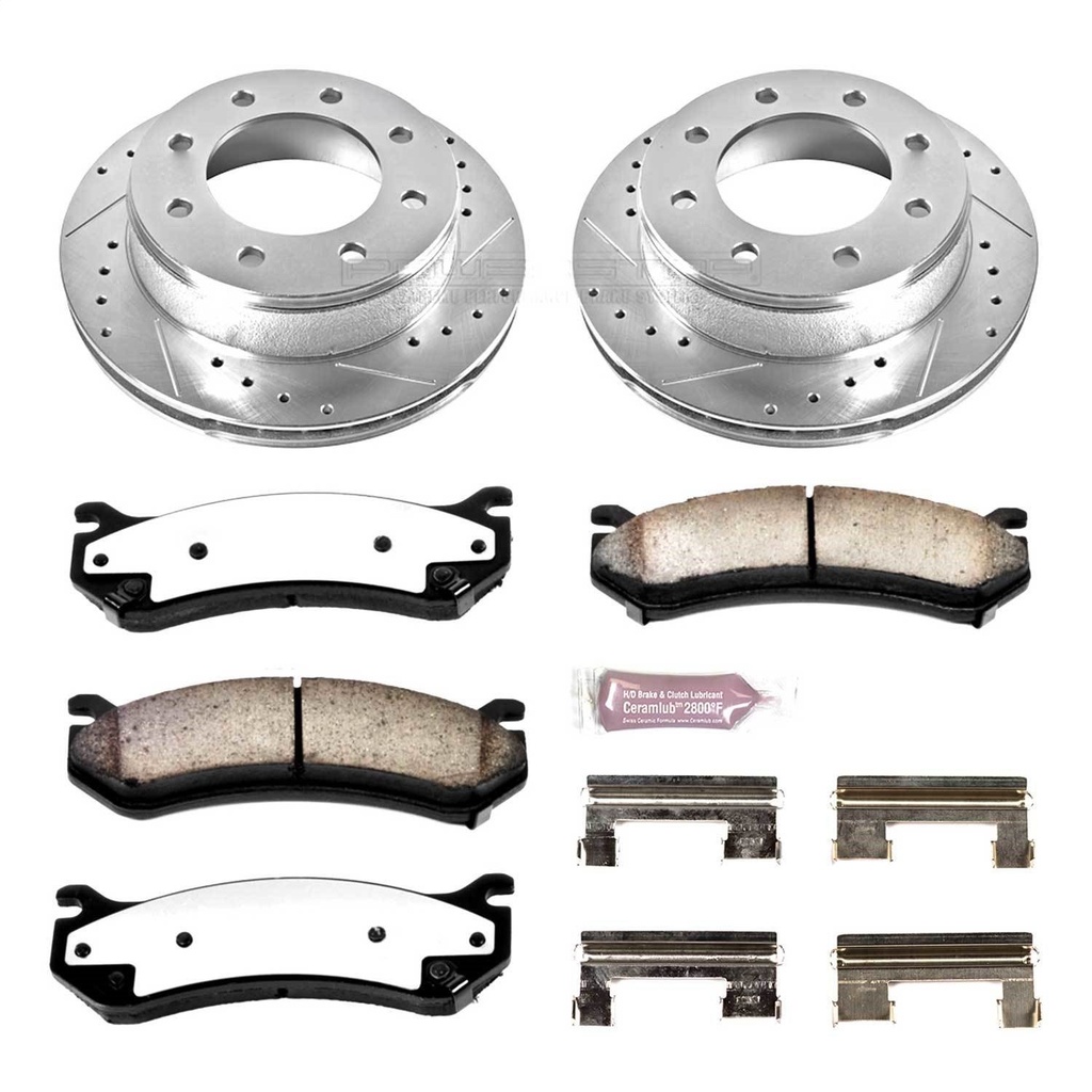 Power Stop K2036-36: Z36 Rear Brake Pads & Rotor Kit for Truck and Tow