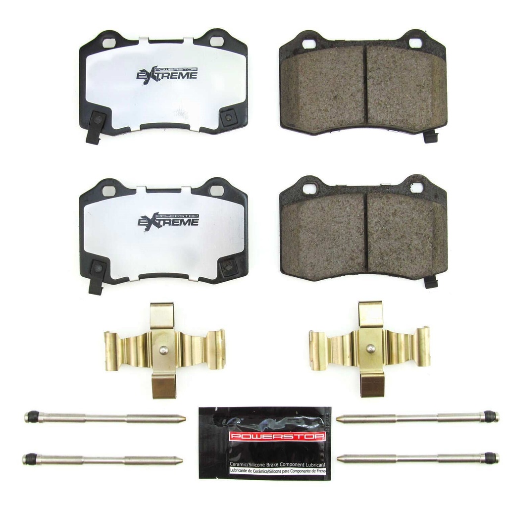 Power Stop Z26-1053B: Z26 Extreme Performance Carbon Fiber Ceramic Brake Pads Fits Select Late Model Dodge, Jeep Models