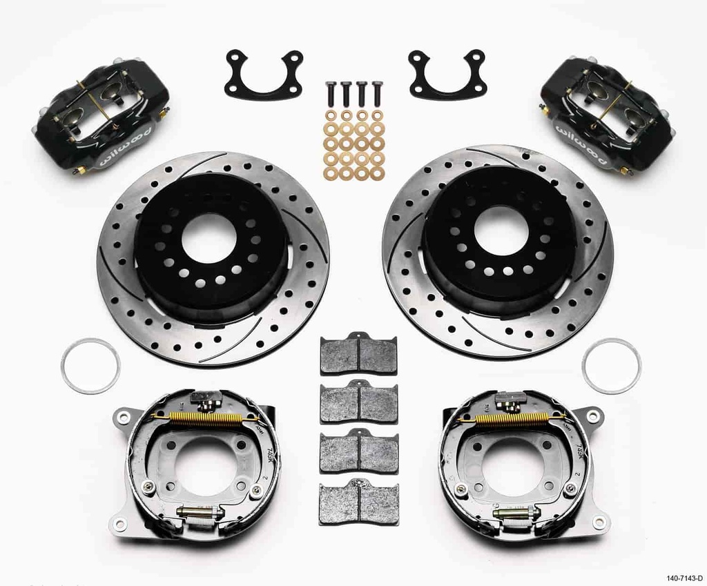 Wilwood 140-7143-D: Forged Dynalite Rear Parking Brake Kit Small Ford