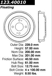 Centric C-Tek Standard Brake Drums