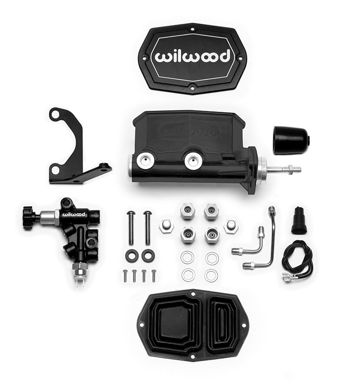 Wilwood 261-14962-BK: Compact Tandem Master Cylinder, 15/16 in. Bore - Black E-Coat Finish