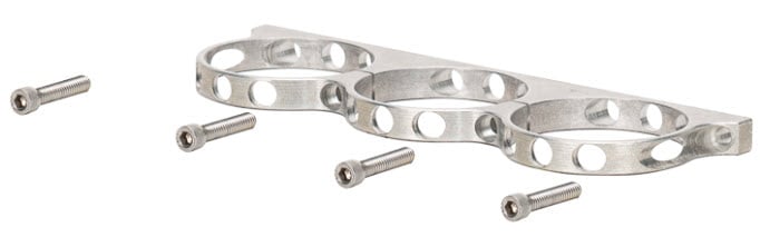Wilwood 250-16873: Triple Billet Aluminum Reservoir Bracket for Billet Brake/Clutch Reservoirs w/2.450 in. Nominal Diameter [Natural Finish]