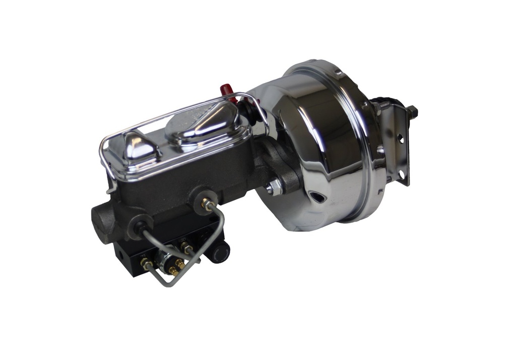 Leed Brakes 6J4C7: 6J4C7 Vacuum Brake Booster, 7 in. Power Booster, 1 in. Bore Master Adjustable Combo Valve (Crome)