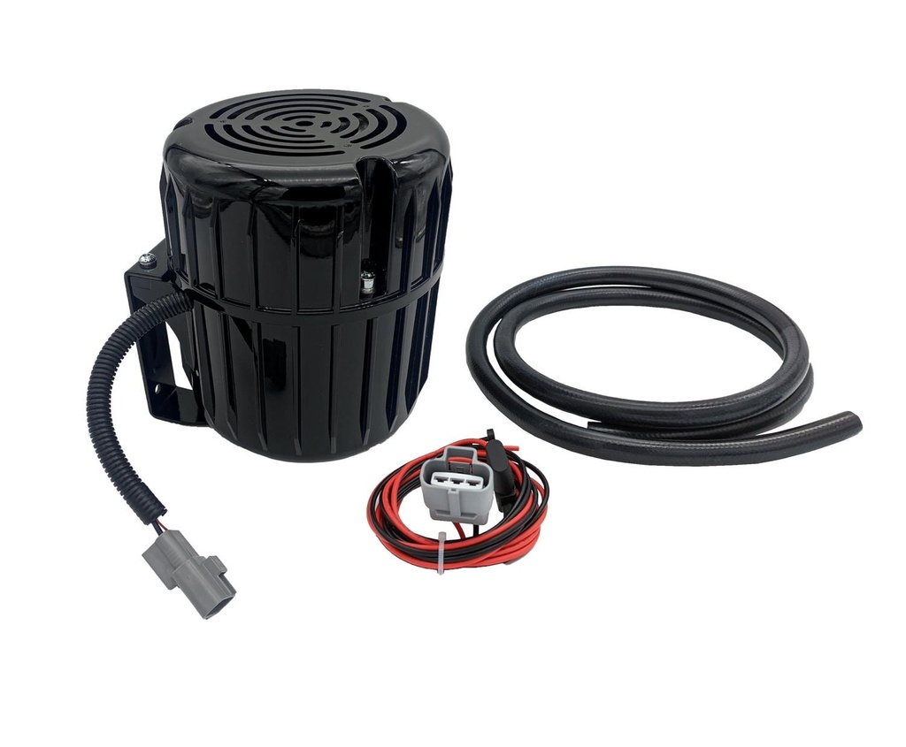Granatelli 410101B: 410101B Vacuum Brake Booster Lift Pump, 12 Volt, Rotary Vein, Complete w/Black Enclosure