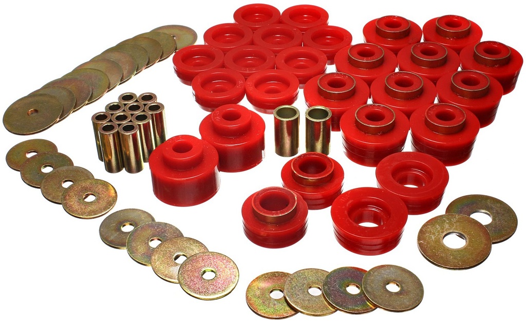 Energy Suspension 3-4141R: Red Body Mount Bushing Set 1978-1988 GM G-Body