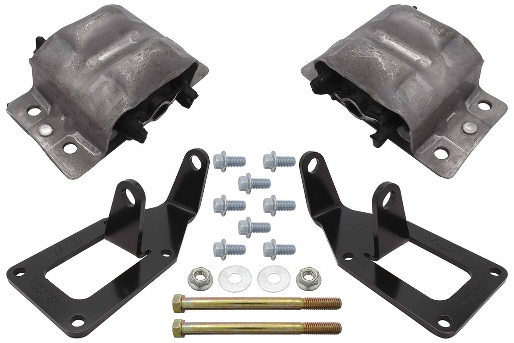 ICT Billet 5510KIT003EM: 5510KIT003EM Engine Mount Conversion Kit GM LS for 1973-1987 Chevy 2WD/4WD Truck