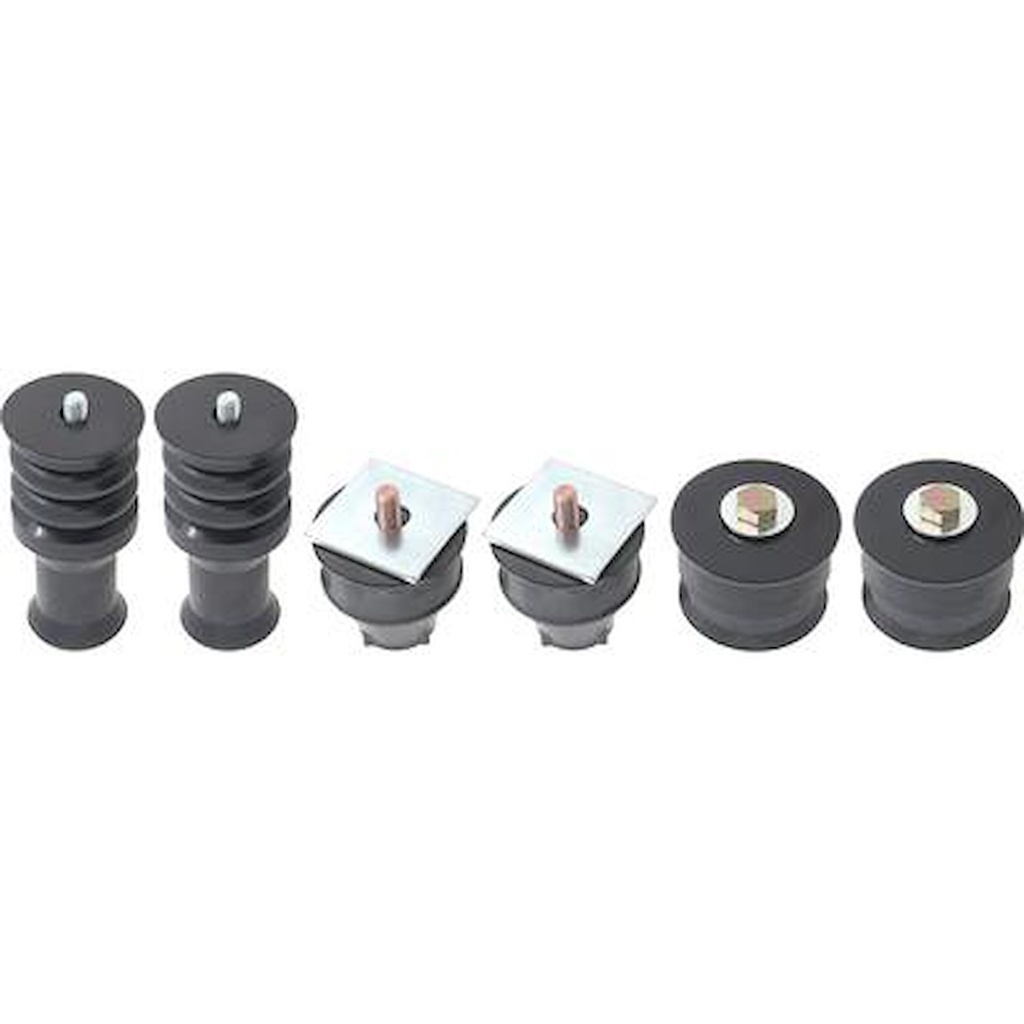 OER T71202: T71202 1973-80 Chevy/GMC K10/K20 Pickup; Body Mount Set; Fleetside; Standard Cab; 4WD; 6 Bushings; 28 Total Pieces