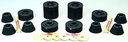 Prothane 7-104-BL: Body Mount Bushings 1973-1980 Chevy/GMC Pickup 1/2, 3/4 & 1-Ton Black