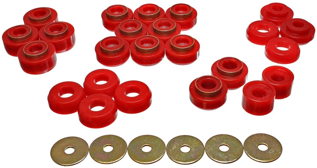 Energy Suspension 3-4145R: Body Mount Bushing Set 1991-96 Chevy Caprice & Impala SS