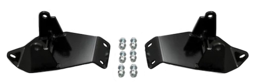 Doug's Headers SK102: LS Engine Swap Motor Mount Brackets for 1967-1972 GM C10 2WD Trucks 4.8L-6.2L [Black]