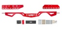 UMI Performance 3108-R: 3108-R Adjustable Modular Transmission Crossmember for 1978-1988 GM G-Body [Red]