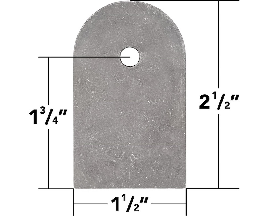 Trail Gear 180201-KIT: Weld On Flat Tabs 1/4" Hole
