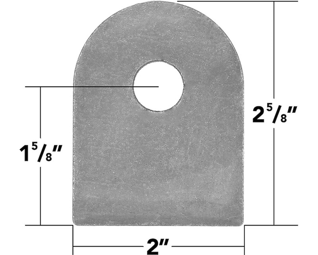 Trail Gear 180190-KIT: Weld On Flat Tabs 9/16" Hole