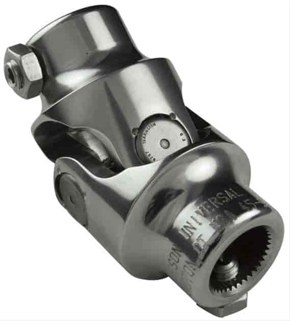 Borgeson 124949: Polished Stainless Double D U-Joint 3/4" DD x 3/4" DD