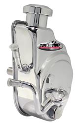 Tuff Stuff 6162A: Saginaw Power Steering Pump GM Light Truck w/Hydro-Boost Power Brakes - Press-Fit Shaft - Chrome
