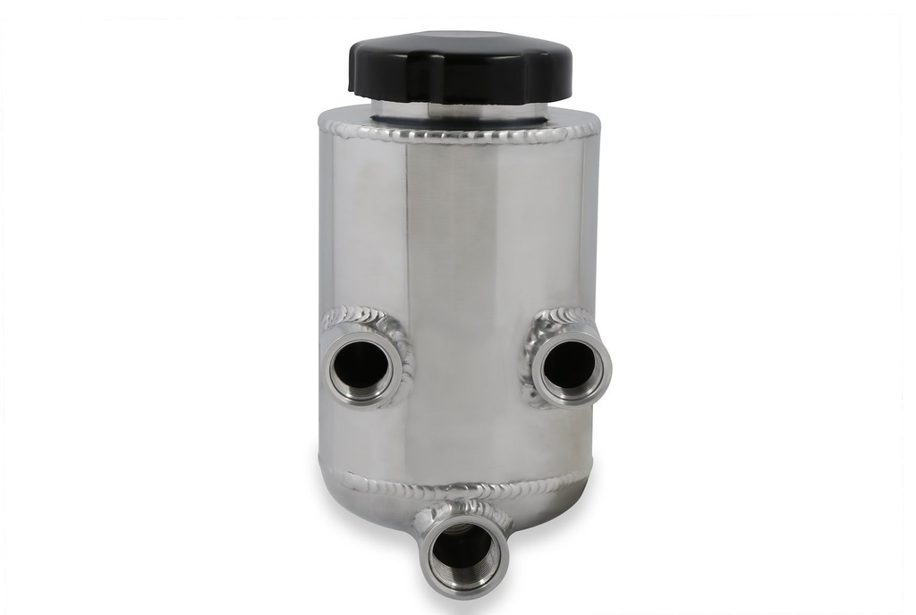 Holley 198-211: 198-211 Remote Mount Power Steering Reservoir [Polished]
