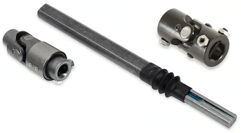 Detroit Speed 092542DS: 092542DS Steering Shaft Kit with Vibration Reducer for 1973-1978 GM C10, GMC C15 Trucks for Stock Column to DSE Gear