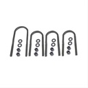 Superlift Suspension Systems 3318: U-Bolt Kit Front Axle Incl. Nylon Inserted Lock Nuts And Extra Thick Flat Washers