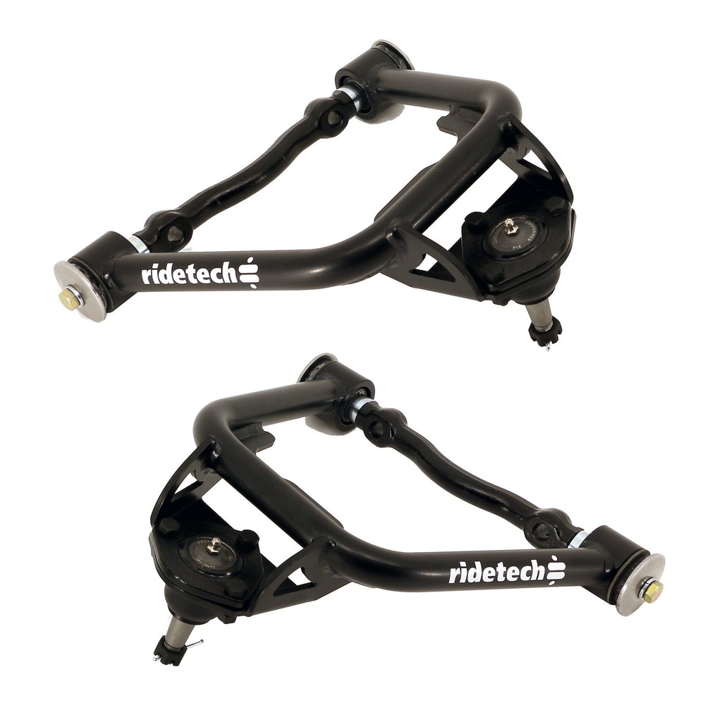 Ridetech 11013699: 11013699 StrongArms Front Upper Tubular Control Arm Set for 1955-1957 Chevy Tri-Five Car [Satin Black]