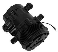Top Street Performance HC5005BK: HC5005BK A/C Compressor, Sanden SD-7 R134, Serpentine Belt, Polished w/ Silver Clutch