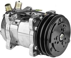 OER AC4510C: AC4510C Sanden 508 Style A/C Compressor w/ 2-Groove V-Belt Clutch Pulley, Chrome Finish, SD508/SD5H14