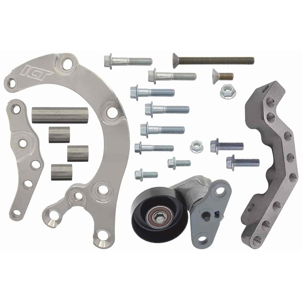 ICT Billet 551137-LS741: Low-Mount Sanden 7176 A/C Compressor Bracket Kit [LS Corvette]