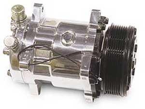 March Performance P410: Polished A/C Compressor Sanden Style 508