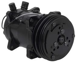 OER AC4510B: AC4510B Sanden 508 Style A/C Compressor w/ 2-Groove V-Belt Clutch Pulley, Black Finish, SD508/SD5H14