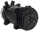 OER AC4510B: AC4510B Sanden 508 Style A/C Compressor w/ 2-Groove V-Belt Clutch Pulley, Black Finish, SD508/SD5H14