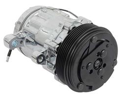 OER AC7176C: AC7176C Sanden 706 Style "Peanut" A/C Compressor w/ 6-Rib Serpentine Clutch Pulley - Chrome Finish - SD7B10