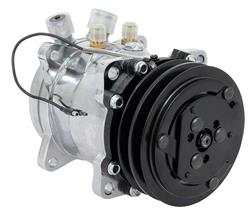 OER AC5104C: AC5104C Sanden 507 Style A/C Compressor w/ 2-Groove V-Belt Clutch Pulley, Chrome Finish, SD507/SD5H11